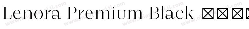 Lenora Premium Black字体转换